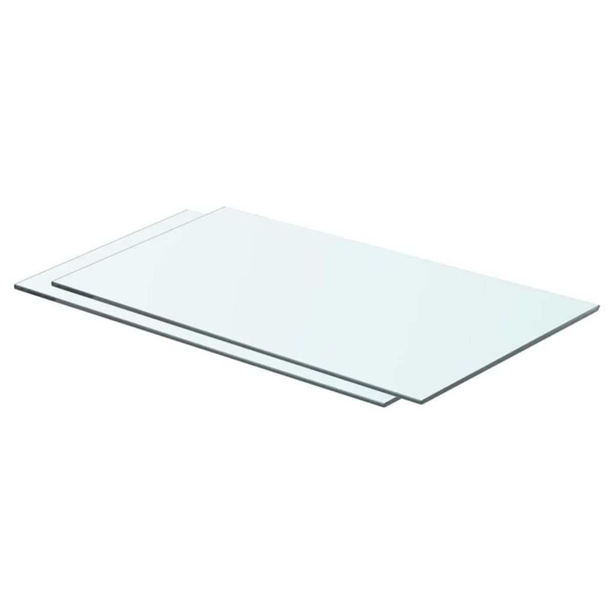 VIDAXL Panneaux d'etagere 2 pcs Verre Transparent 60 x 30 cm