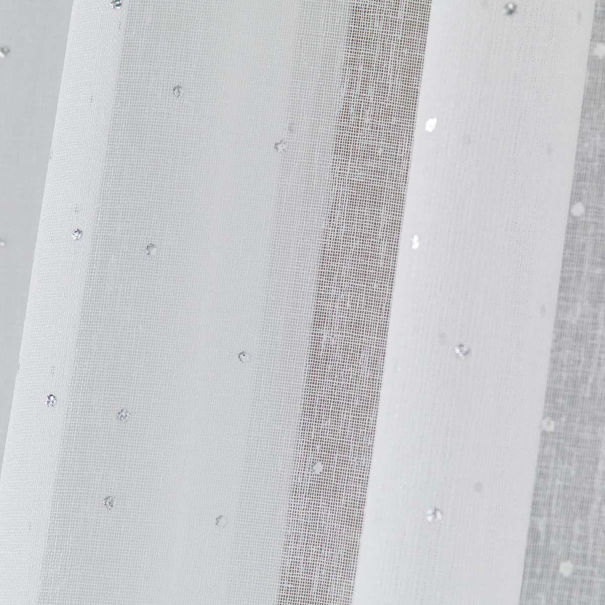 Voir la diapositive 2 : Douceur d'Intérieur Rideau voilage à oeillets  elea  140x240cm blanc & argent
