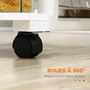 Voir la diapositive 6 : HOMCOM Chariot de service desserte de cuisine à roulettes multi-rangements 4 paniers métal tiroir + 4 range-bouteilles bois pin plateau carrelé
