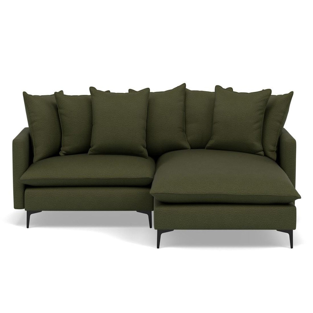 LISA DESIGN Madison - canapé d'angle réversible 4 places en tissu texturé