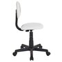 IDIMEX Chaise de bureau pour enfant UNICORN fauteuil pivotant sans accoudoirs hauteur réglable, en synthétique blanc avec motif licorne