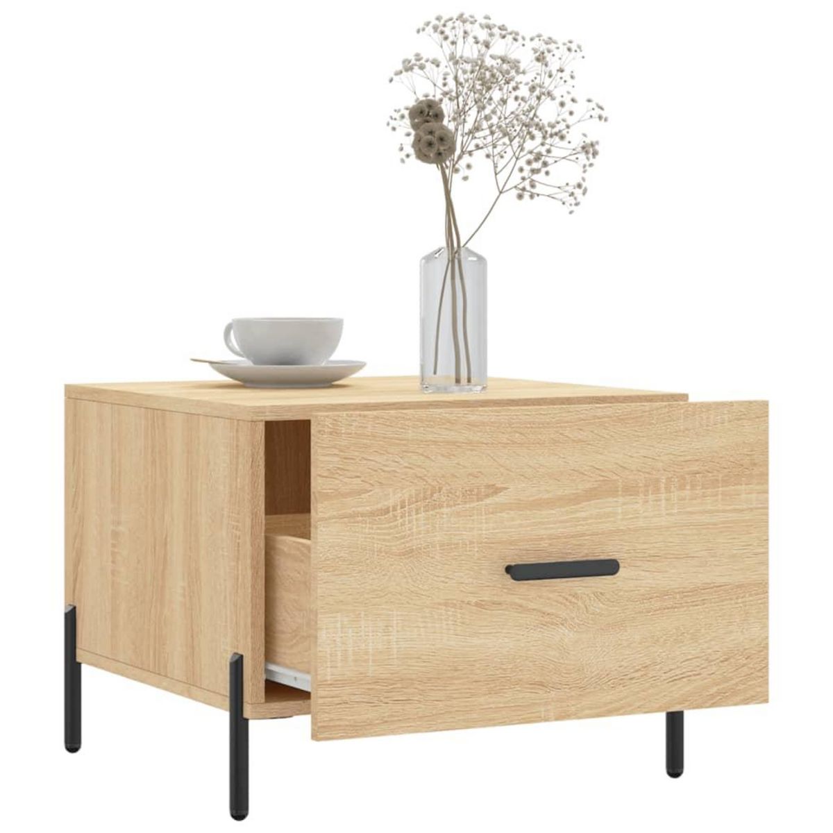 VIDAXL Table basse Chene sonoma 50x50x40 cm Bois d'ingenierie