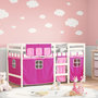 Voir la diapositive 1 : VIDAXL Lit mezzanine enfants avec rideaux sans matelas rose 90x190 cm