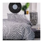 Today Parure de lit 2 personnes -TODAY - 240x200 cm - 100% Coton - Noir et Blanc