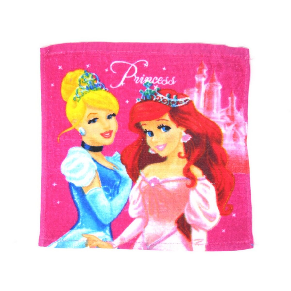  1 serviette Disney, Princesse essuie main 30x30cm coton ecole