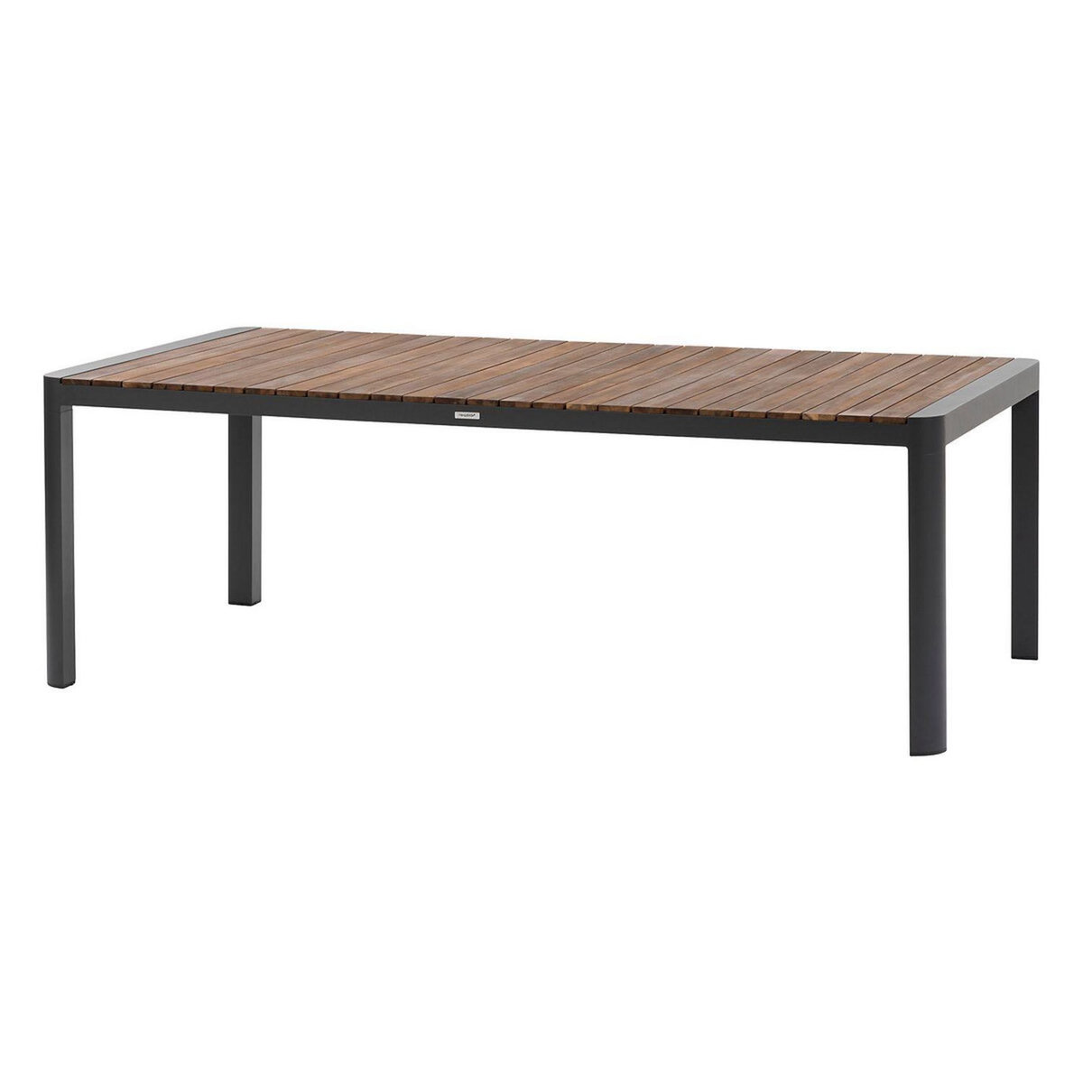 HESPERIDE Table de jardin fixe en aluminium et acacia 10 places PARADIZE - Noyer et graphite