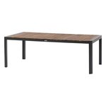 HESPERIDE Table de jardin fixe en aluminium et acacia 10 places PARADIZE - Noyer et graphite