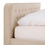 Voir la diapositive 6 : IDIMEX Lit double GLAMOUR, 140x190 cm, capitonné avec sommier, revêtement en velours
