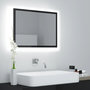 Voir la diapositive 1 : VIDAXL Miroir LED de salle de bain Gris brillant 60x8,5x37cm Acrylique