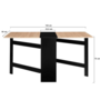 Voir la diapositive 6 : ID MARKET Table console pliable EDI 2-6 personnes avec rangements bois noir plateau façon hêtre 150 x 80 cm