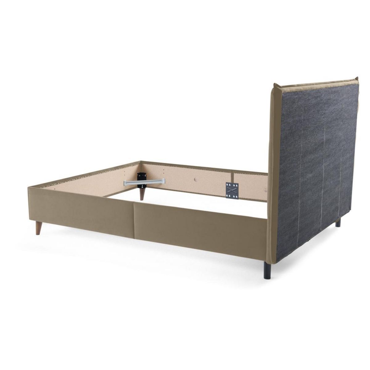 BEST MOBILIER Dali - cadre de lit - 140x190 - en velours