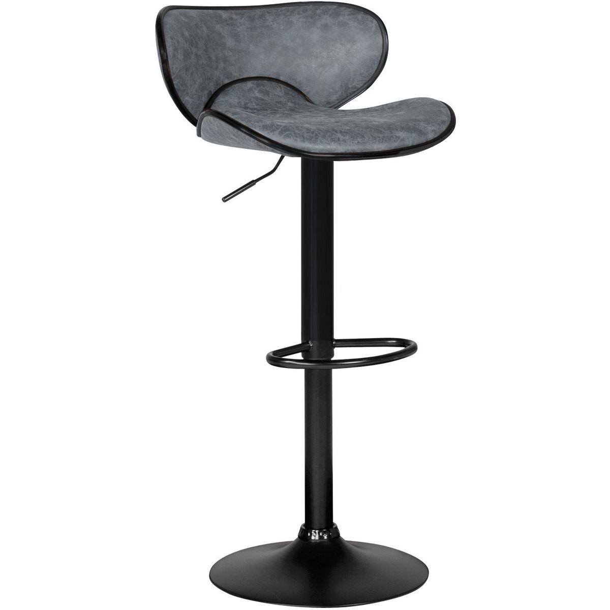 Lot de 2 tabourets de bar style vintage CLINT