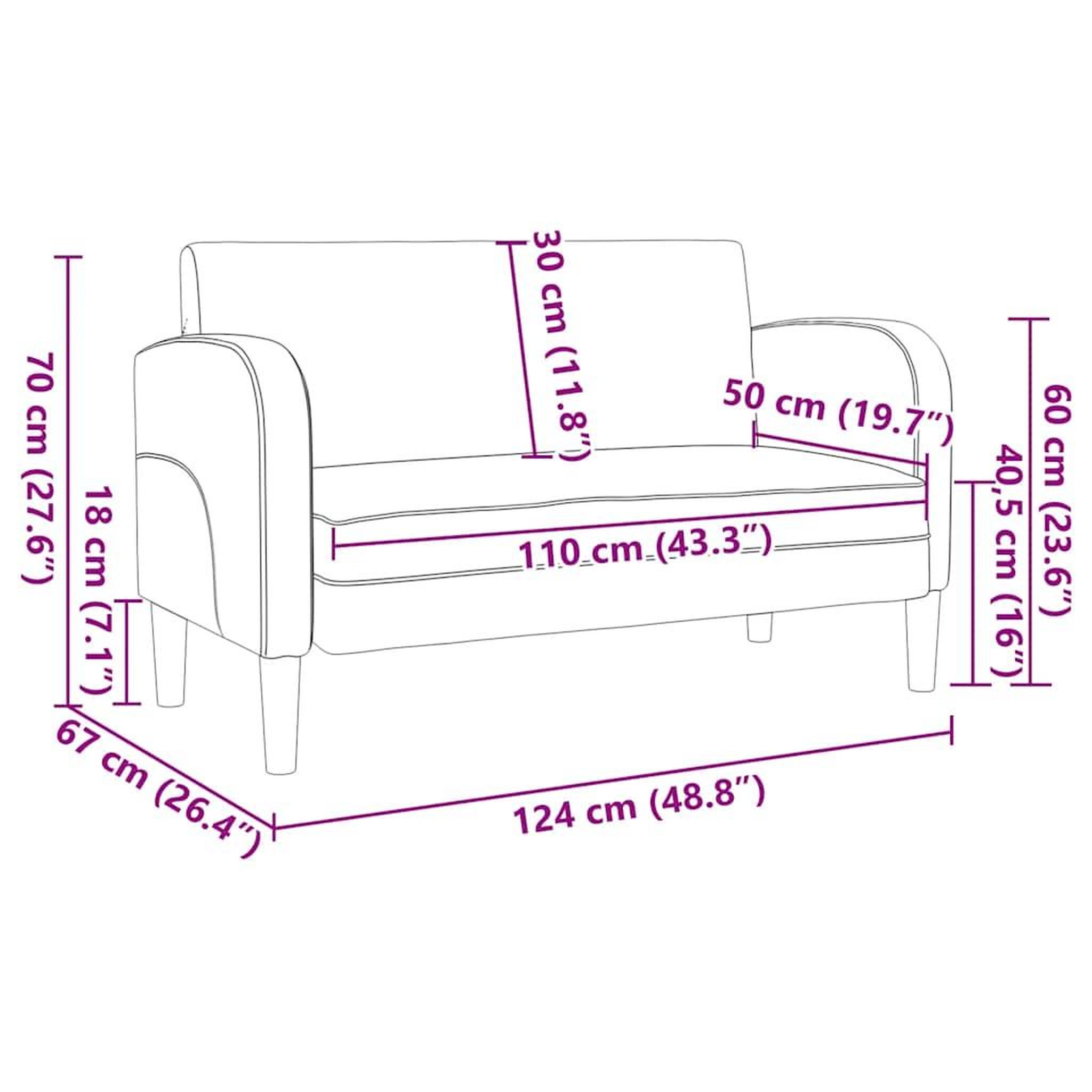 Voir la diapositive 6 : VIDAXL Canape causeuse noir 110 cm similicuir