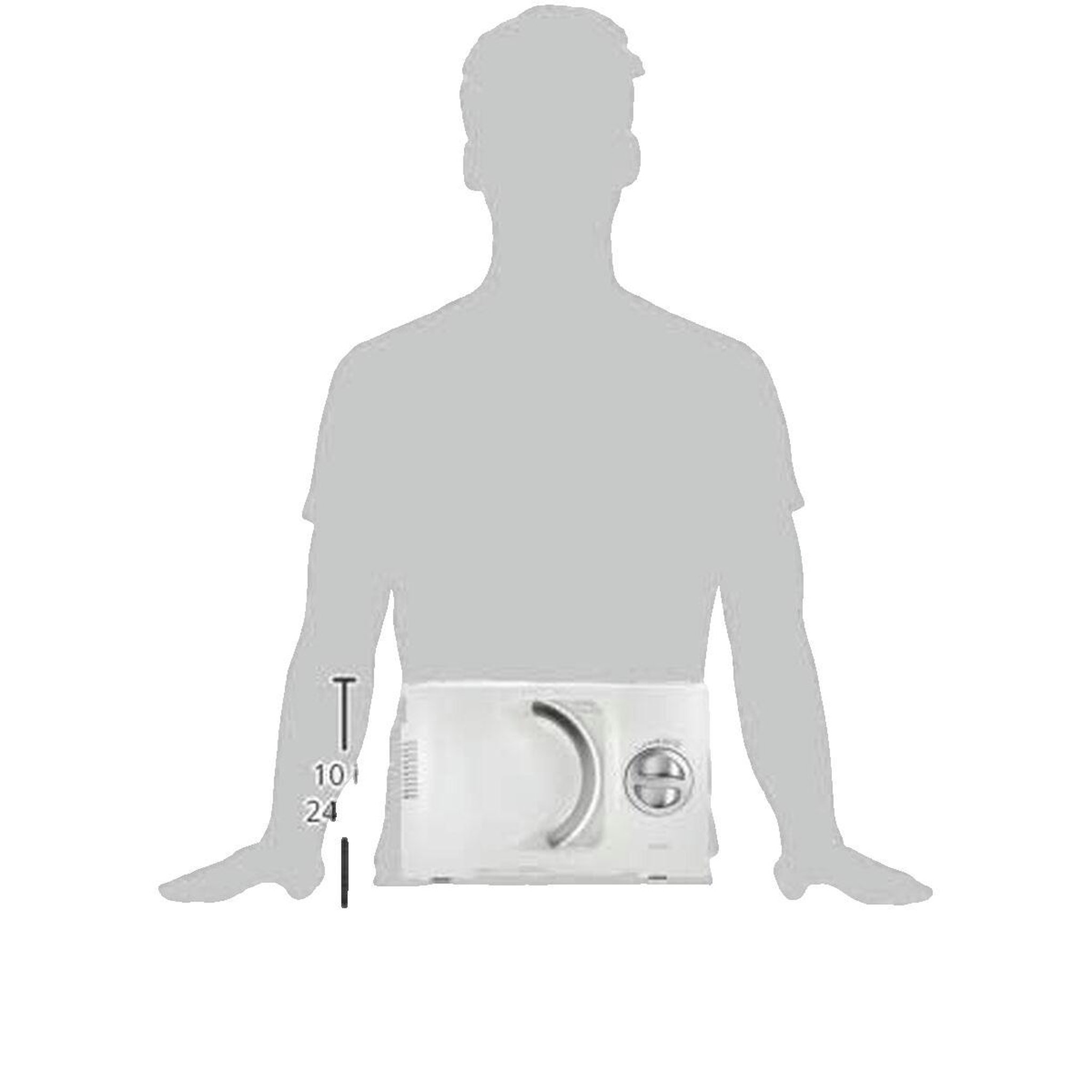 Voir la diapositive 2 : Domo Couteau électrique DOMO MS171 pliable blanc