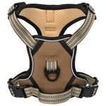 VIDAXL Harnais pour chien avec laisse et collier reglables marron S