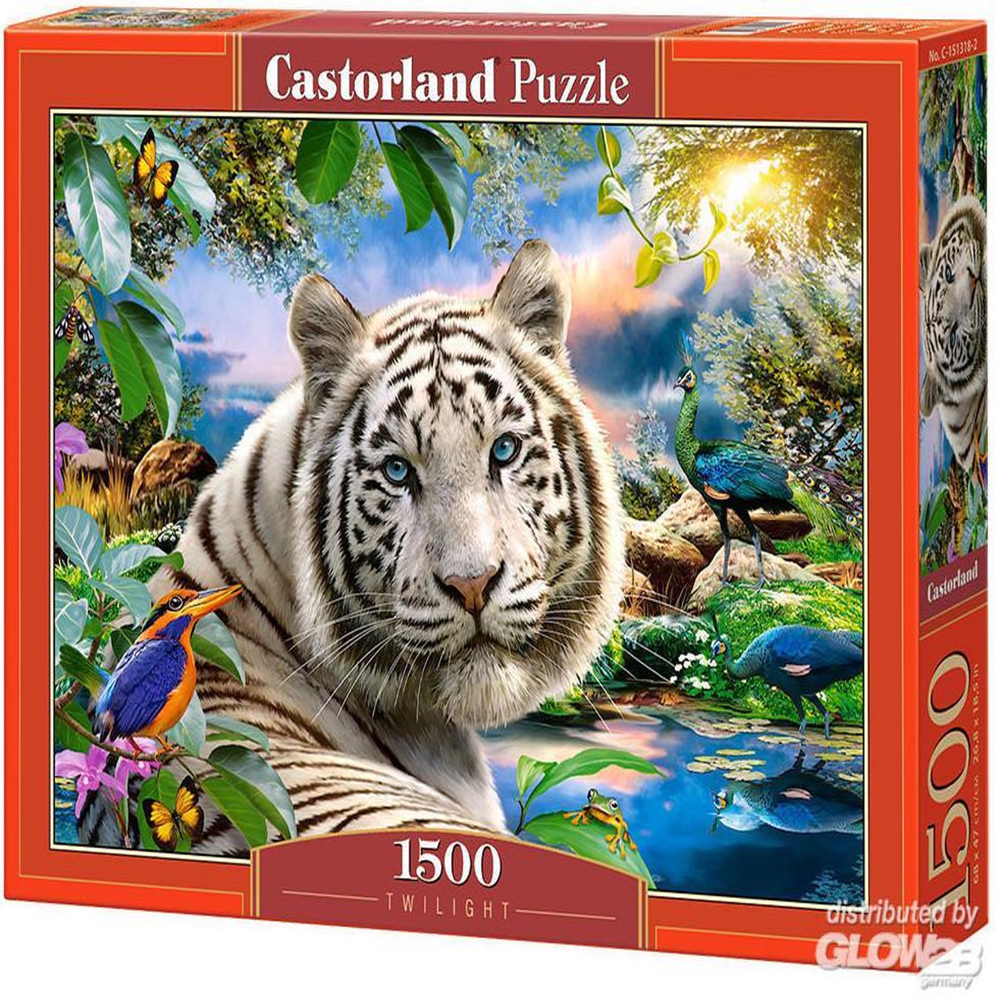 Voir la diapositive 3 : Castorland Puzzle 1500 pièces : Le tigre blanc