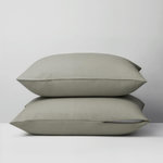 DODO Lot de 2 Taies d'oreiller 2 en 1 - Alèse absorbante intégrée - Coloris Sable. Coloris disponibles : Marron