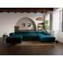 Voir la diapositive 1 : BEST MOBILIER Pablo - canapé panoramique en u - 7 places - convertible avec coffres et têtières réglables - en velours