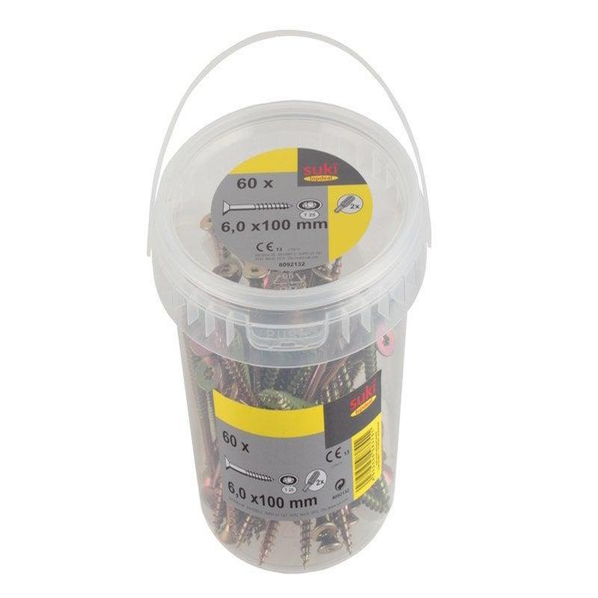 SUKI Seau 60 vis TF TX 6x100 mm + embout T25