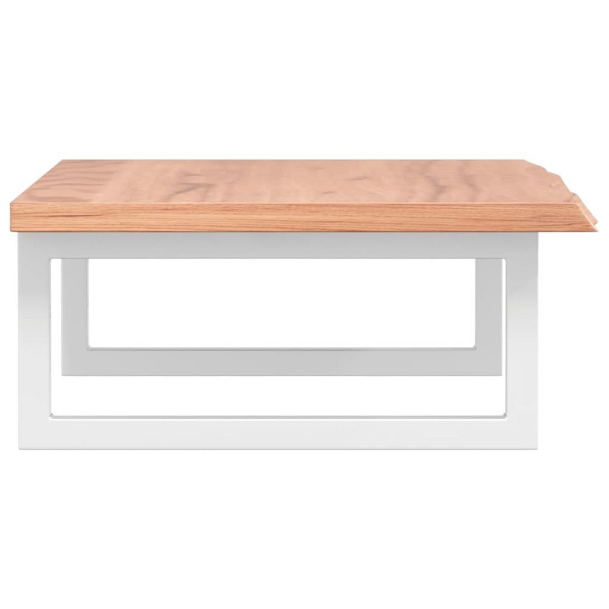 VIDAXL Etagere de vasque murale acier et bois de chene massif