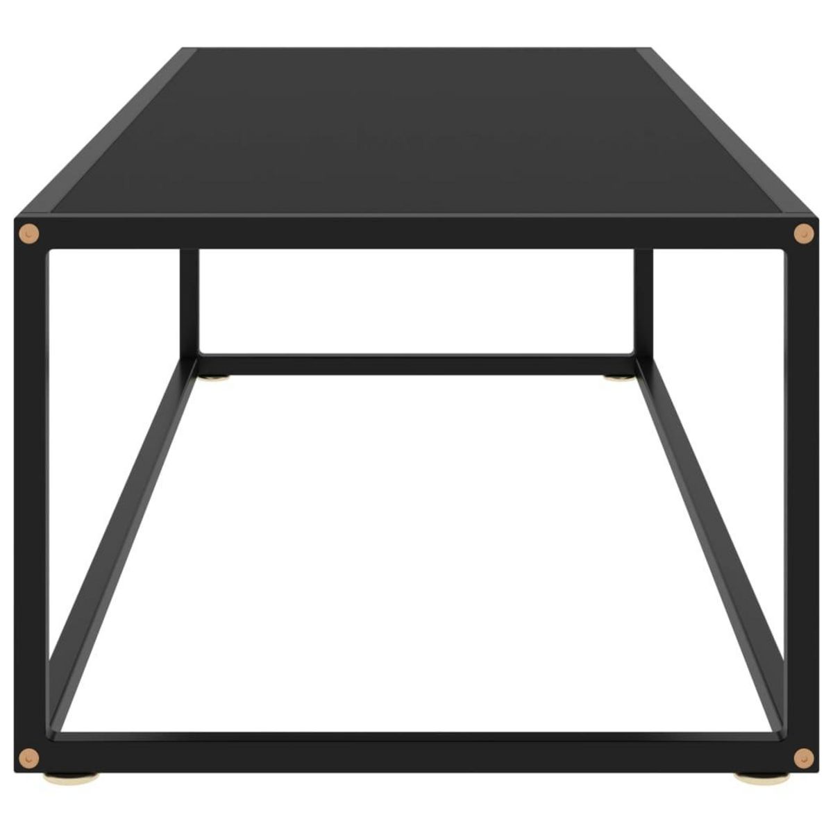VIDAXL Table basse Noir avec verre noir 120x50x35 cm