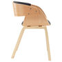 Voir la diapositive 5 : VIDAXL Chaise de salle a manger noir bois courbe et similicuir
