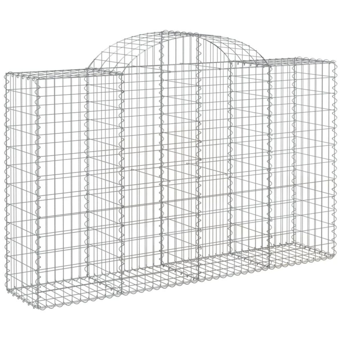 VIDAXL Paniers a gabions arques 4 pcs 200x50x120/140 cm Fer galvanise