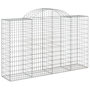 Voir la diapositive 3 : VIDAXL Paniers a gabions arques 4 pcs 200x50x120/140 cm Fer galvanise