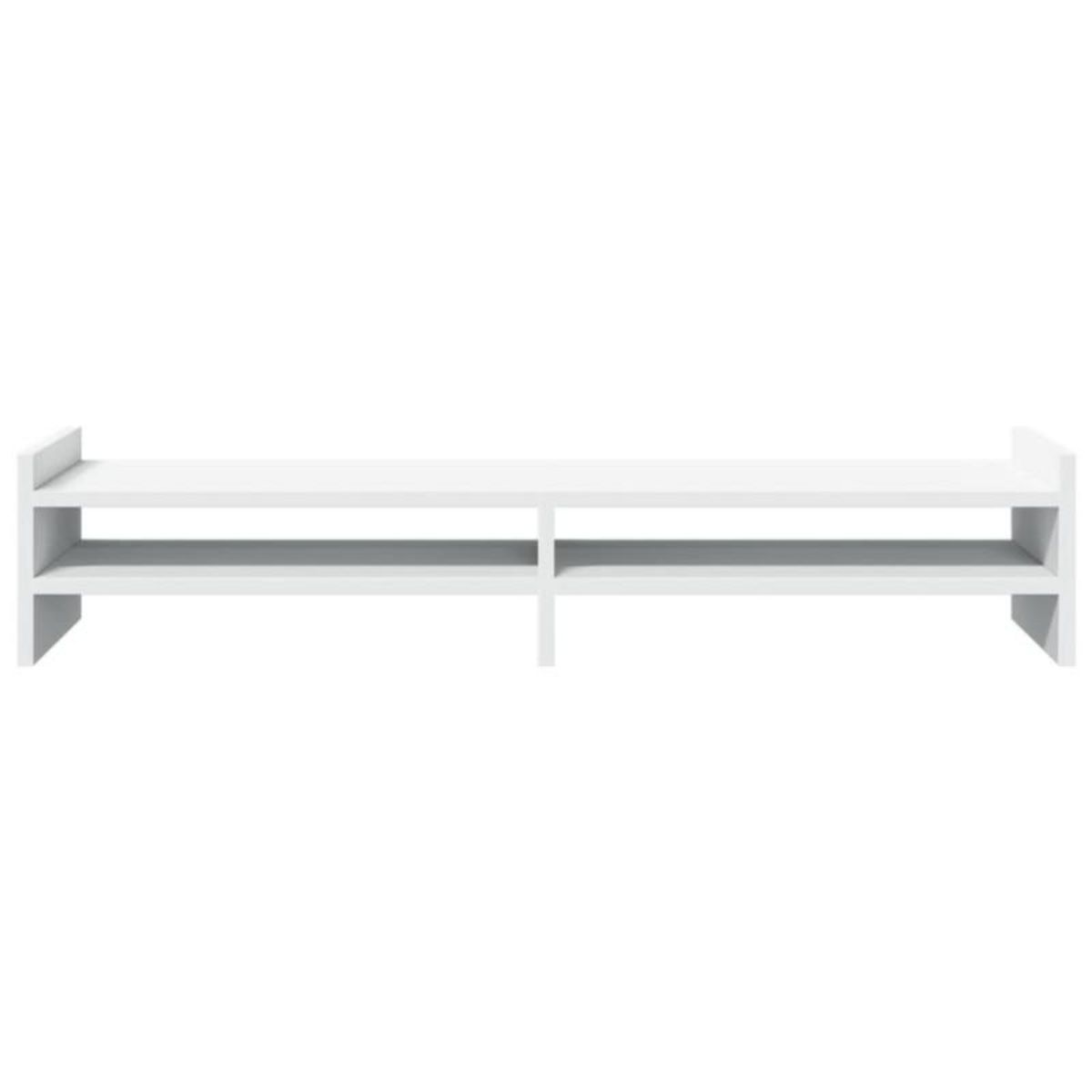 VIDAXL Support de moniteur blanc 100x27x20 cm bois d ingénierie