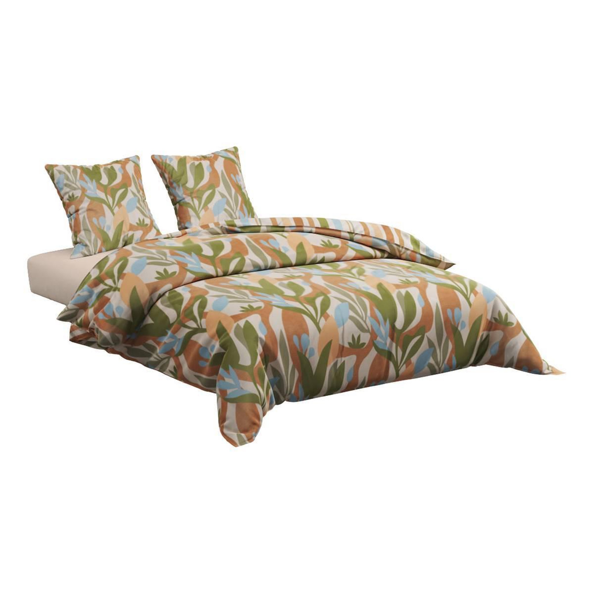 Voir la diapositive 4 : ATMOSPHERA Parure de lit 3 pièces  ludia  240x220cm multicolore