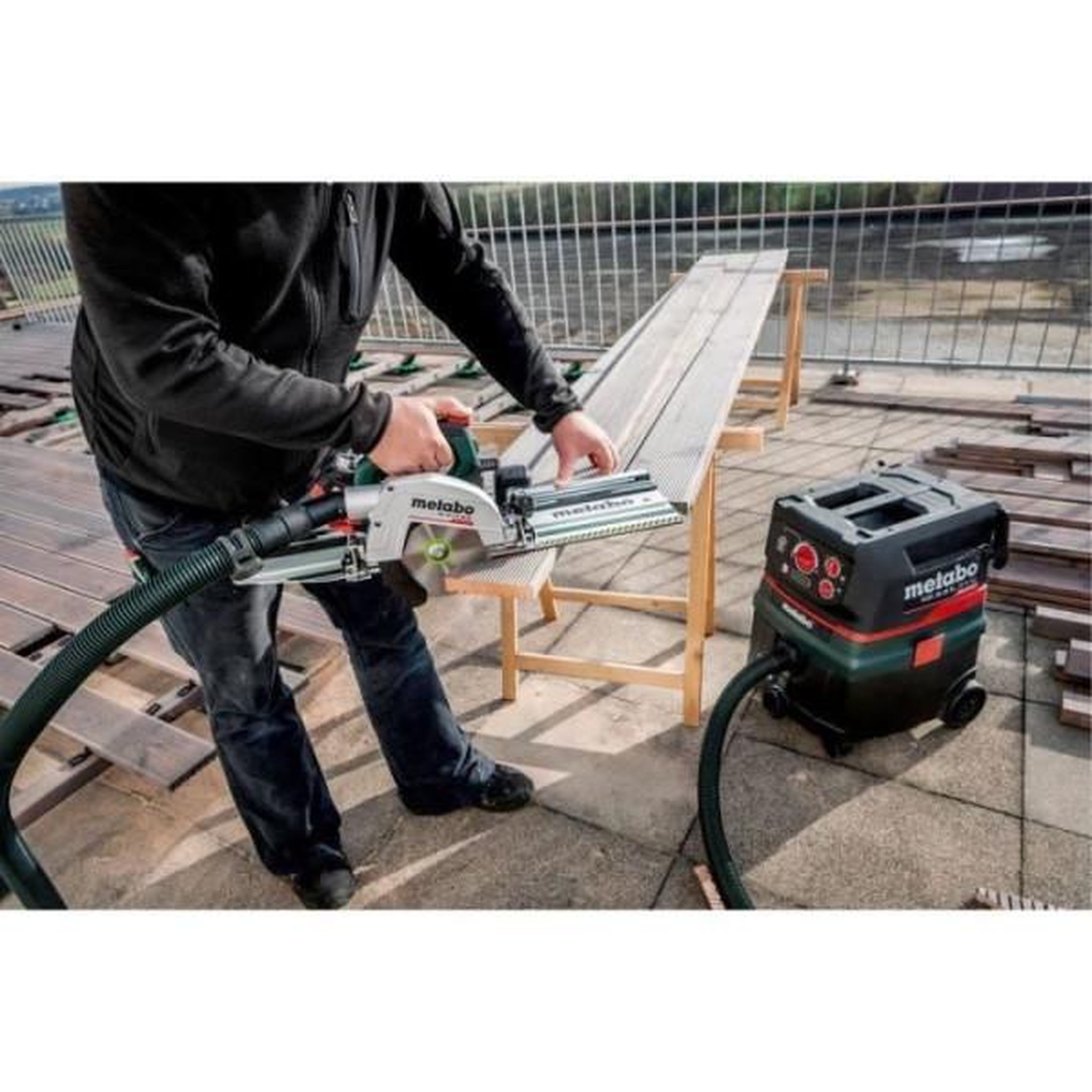 Voir la diapositive 5 : METABO Rail de guidage - metabo - kfs 44 - solution mobile et compacte - coupes en biais jusqu'a 60°