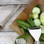 Voir la diapositive 2 : Fackelmann Lot de 2 rasoirs à légumes inox 18 cm Fackelmann Ovale