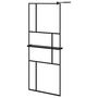 Voir la diapositive 2 : VIDAXL Paroi de douche avec etagere Noir 80x195 cm Verre ESG&Aluminium