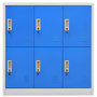Voir la diapositive 2 : VIDAXL Armoire a casiers Gris clair et bleu 90x45x92,5 cm Acier