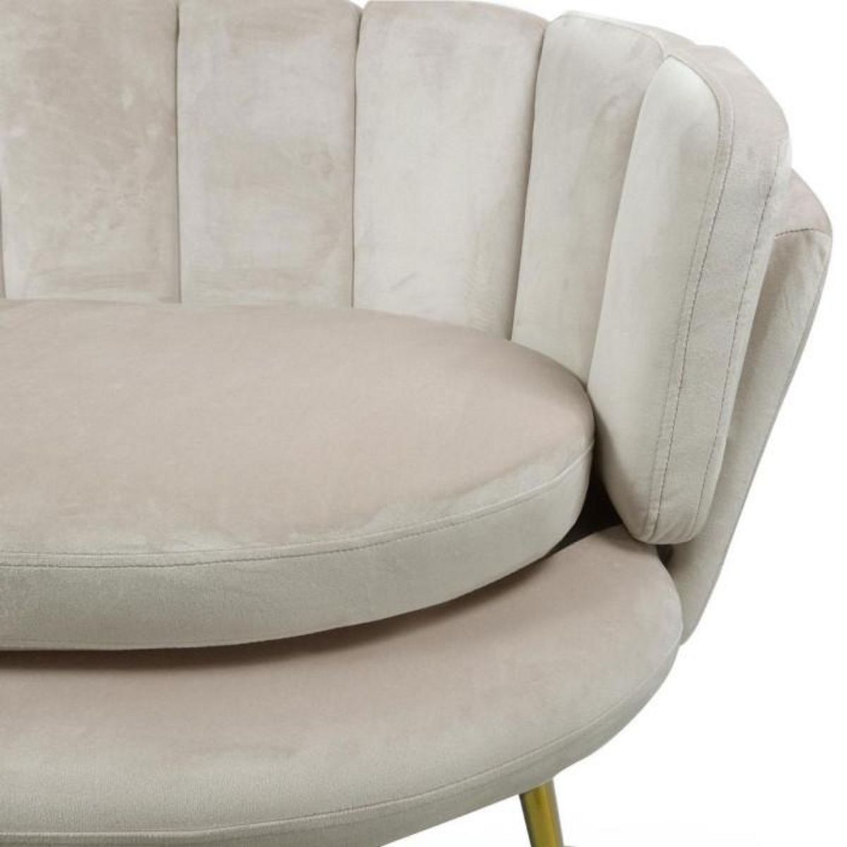 Paris Prix Canapé 2 Places en Velours  Dabren  138cm Taupe