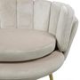 Voir la diapositive 5 : Paris Prix Canapé 2 Places en Velours  Dabren  138cm Taupe