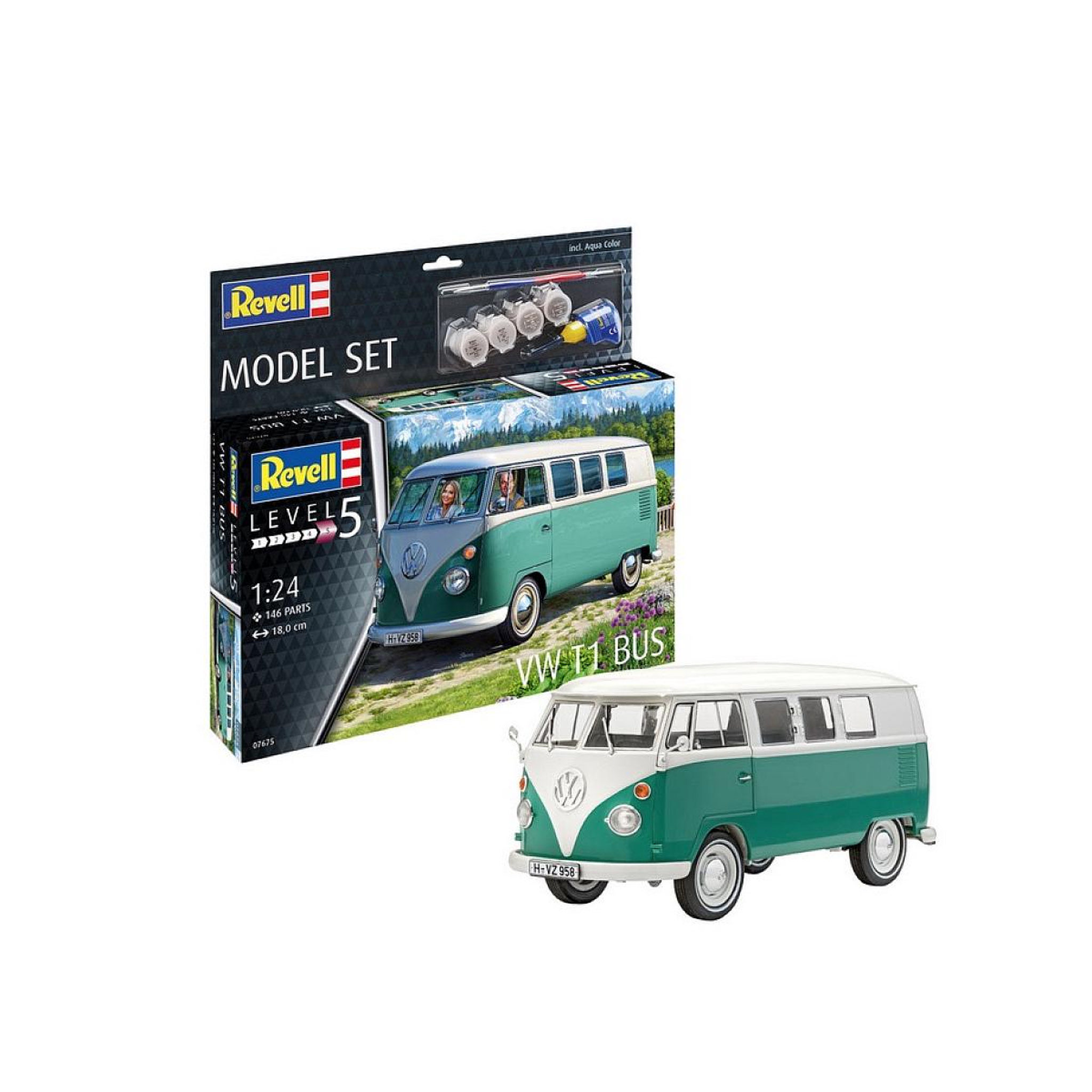 Voir la diapositive 2 : Revell Maquette Ensemble de modèles VW T1 Bus