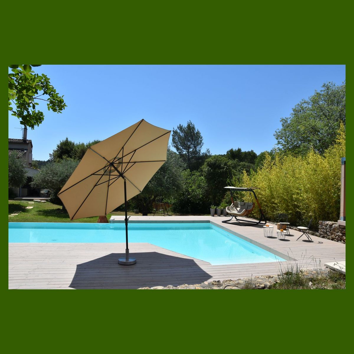 Givex Parasol rond - Taupe - 3m - TILT