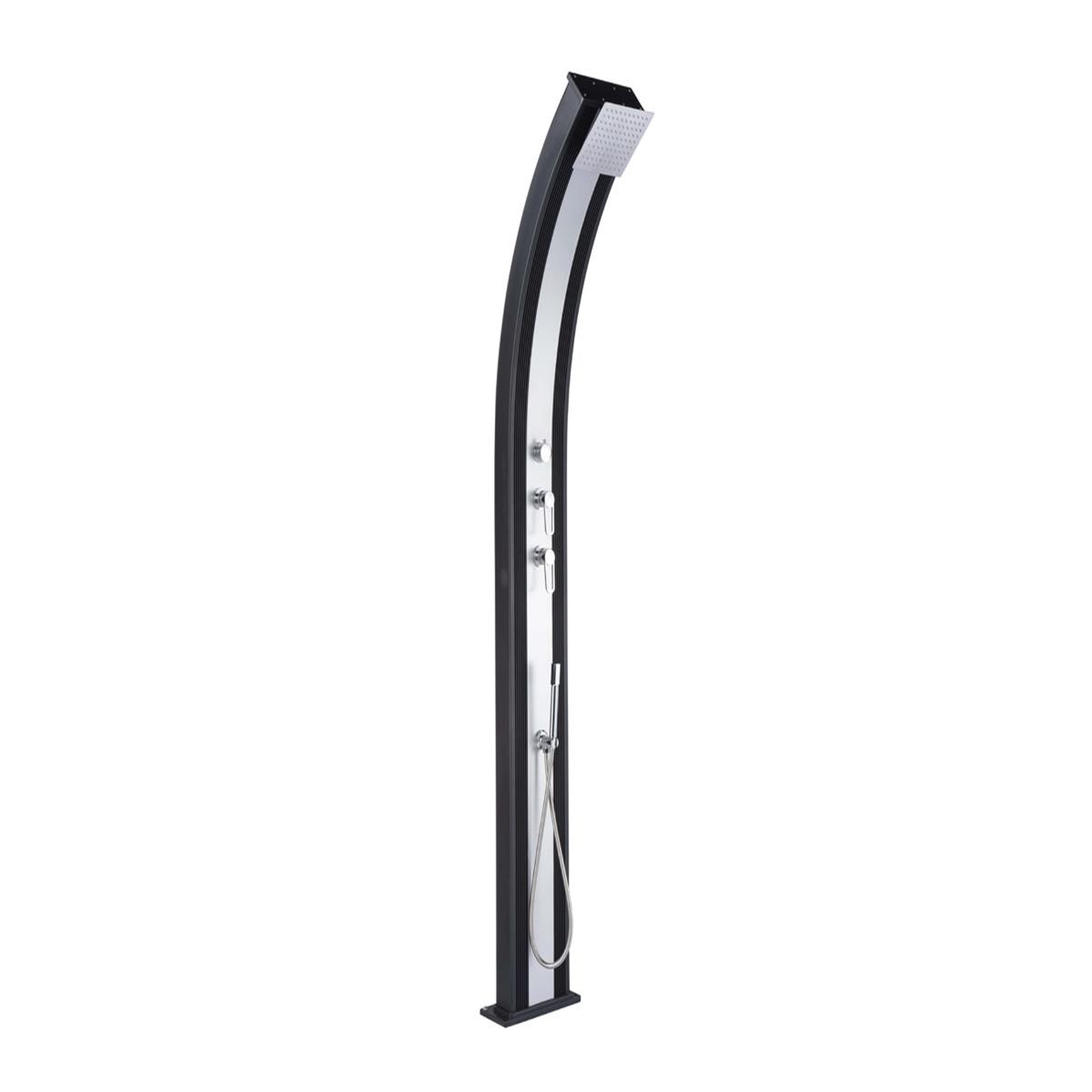 Voir la diapositive 3 : Formidra Douche solaire 40 L Dada Curve Anthracite habillage aluminium brossé - Formidra