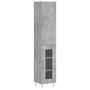 Voir la diapositive 2 : VIDAXL Buffet haut Gris beton 34,5x34x180 cm Bois d'ingenierie