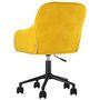 Voir la diapositive 5 : VIDAXL Chaise pivotante de bureau Jaune Velours
