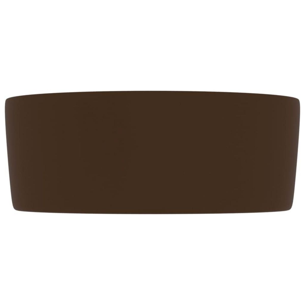 VIDAXL Lavabo rond de luxe Marron fonce mat 40x15 cm Ceramique