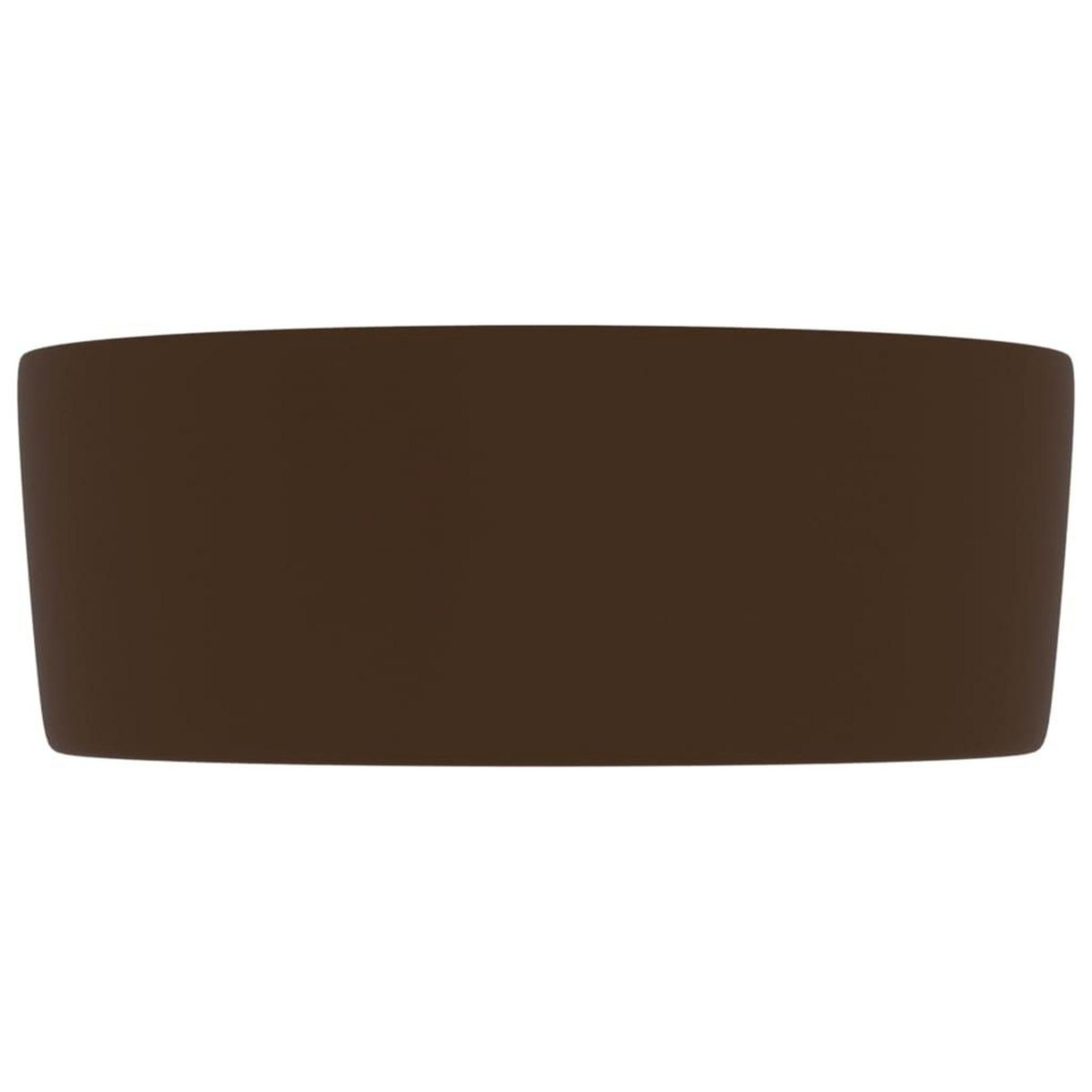 VIDAXL Lavabo rond de luxe Marron fonce mat 40x15 cm Ceramique