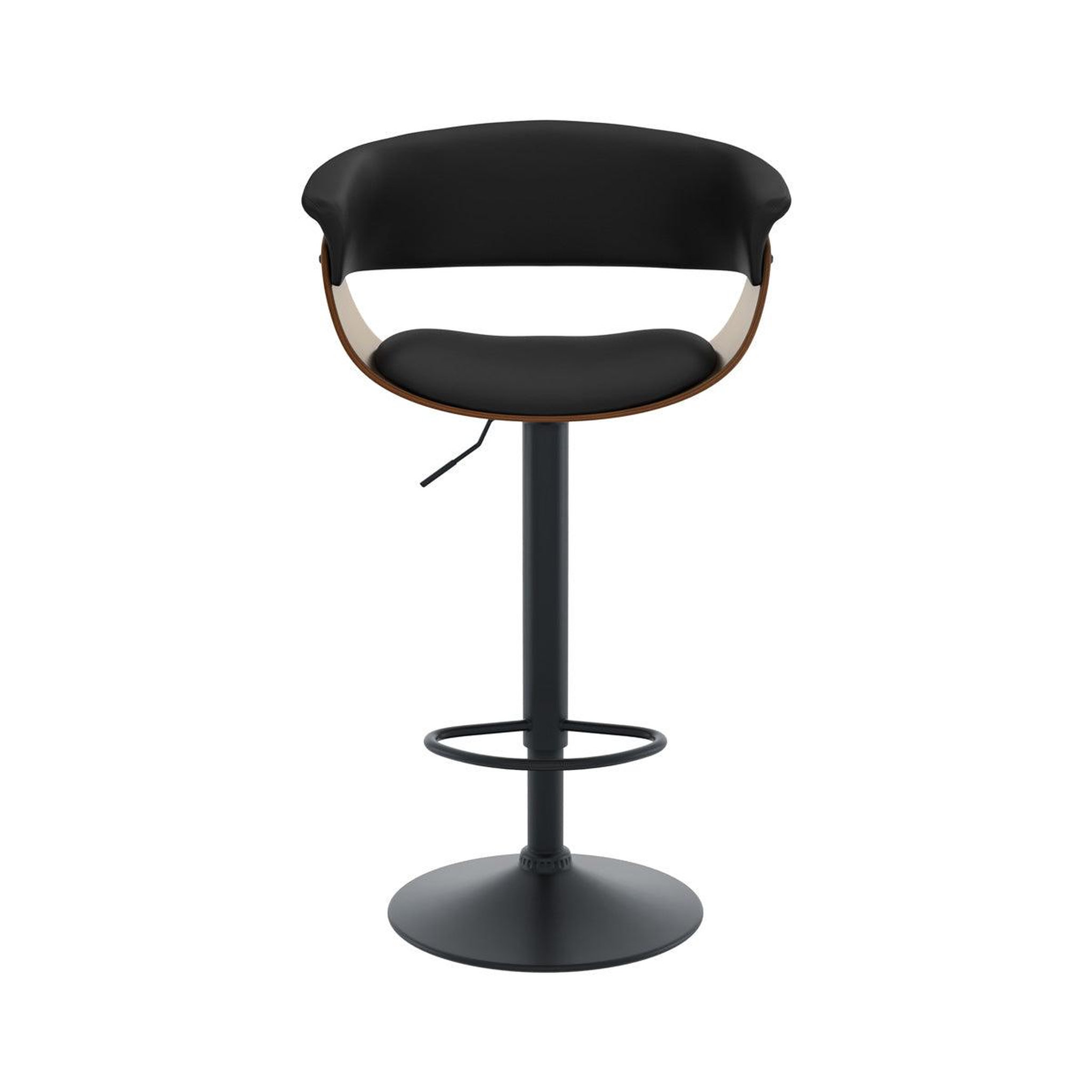 Voir la diapositive 6 : MAISON PAVANE Chaise de bar réglable et pivotante 59/81 cm en cuir synthétique noir-basile