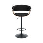 Voir la diapositive 6 : Rendez vous déco Chaise de bar réglable et pivotante 59/81 cm en cuir synthétique noir-Basile