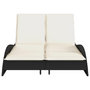 Voir la diapositive 4 : VIDAXL Chaise longue avec coussins noir 114x205x73 cm resine tressee