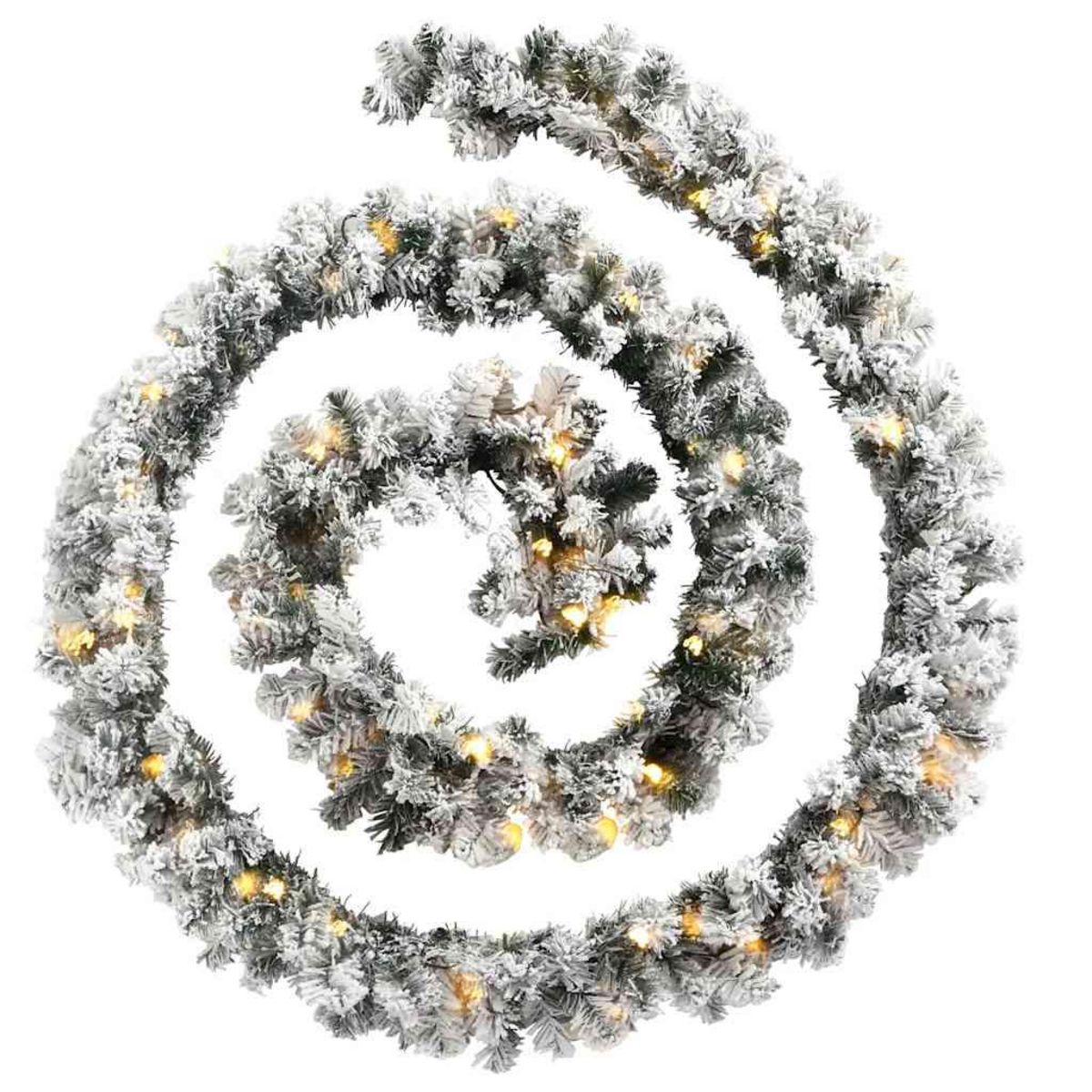 VIDAXL Guirlande de Noël avec lumieres LED vert 20 m PVC