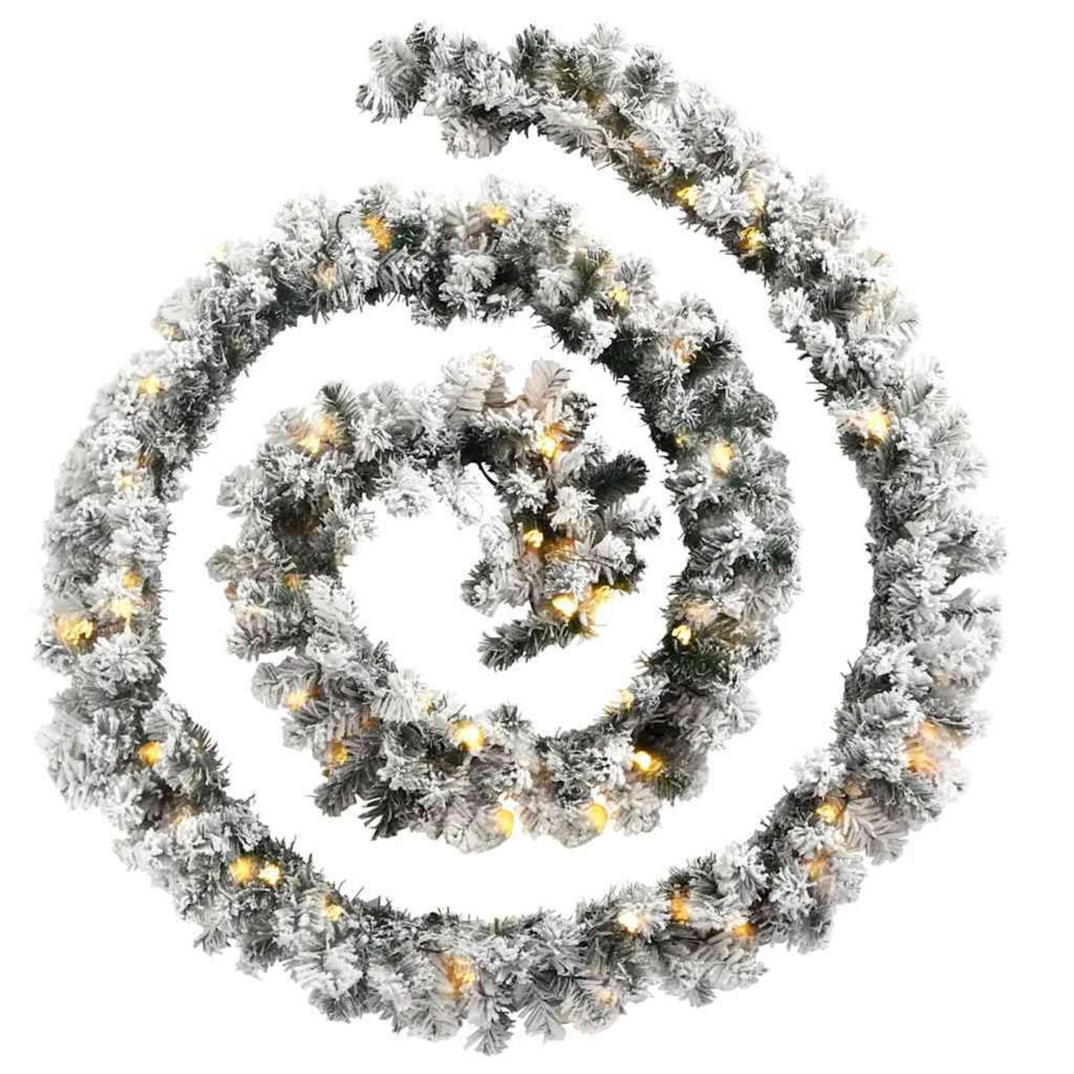 VIDAXL Guirlande de Noël avec lumieres LED vert 20 m PVC