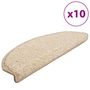 Voir la diapositive 2 : VIDAXL Tapis d'escalier 10 pcs 65x21x4 cm Creme