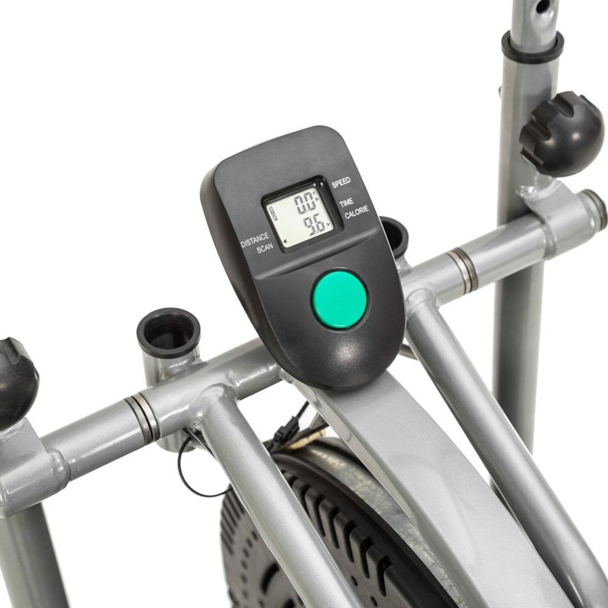 tectake Vélo elliptique avec écran lCD, cross trainer, home trainer 2-en-1 réglable noir